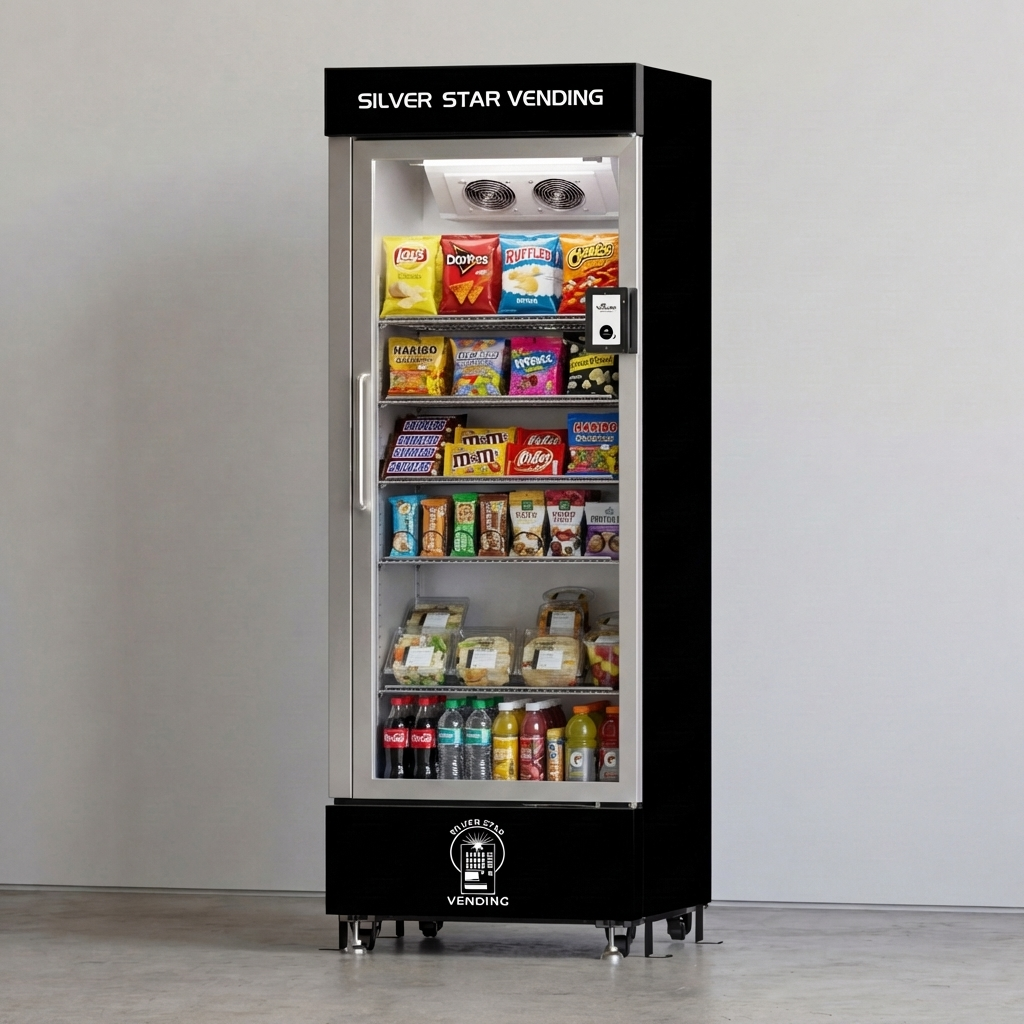 Front angle view of smart AI cooler single